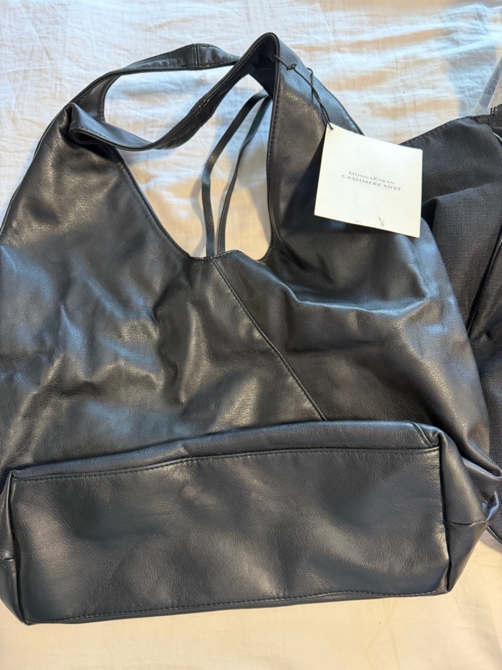 Donna Karan Black Leather Tote